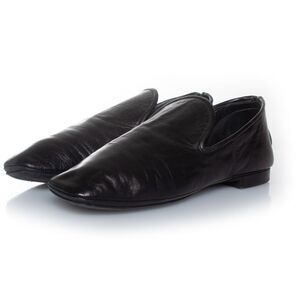 Lemaire black leather loafers